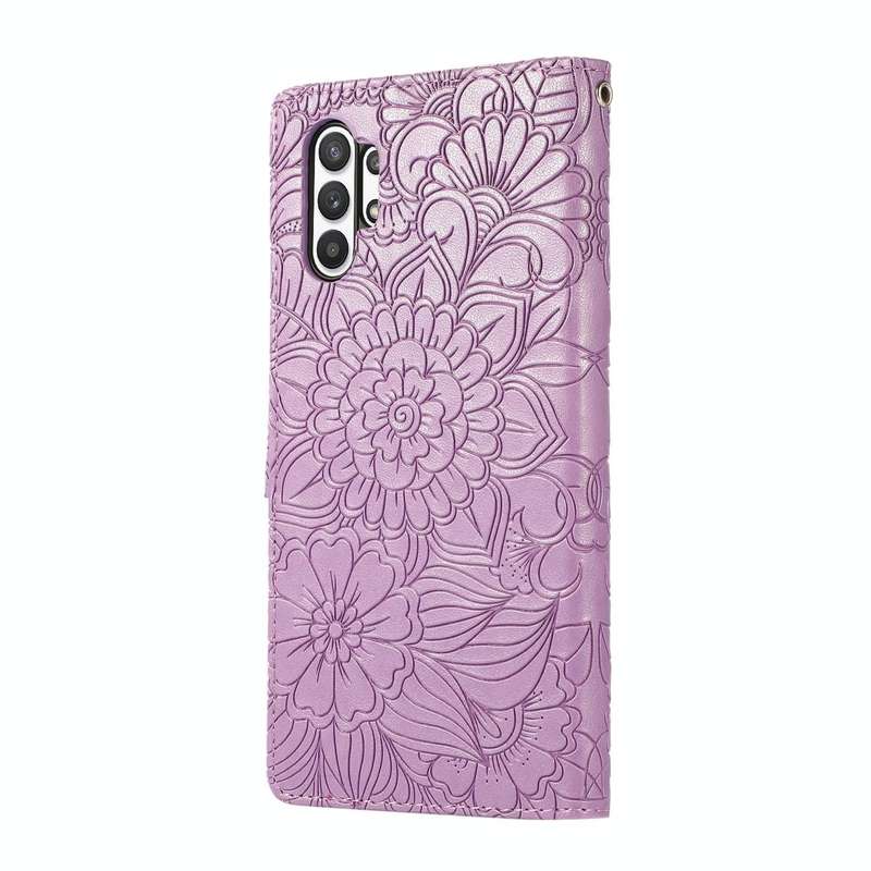 For Samsung Galaxy A32 5G Skin Feel Embossed Sunflower Horizontal Flip Leather Case with Holder &...