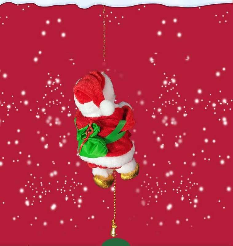 Electric Santa Claus Toy Christmas Children Gift Decoration, Specification: Climbing Beads