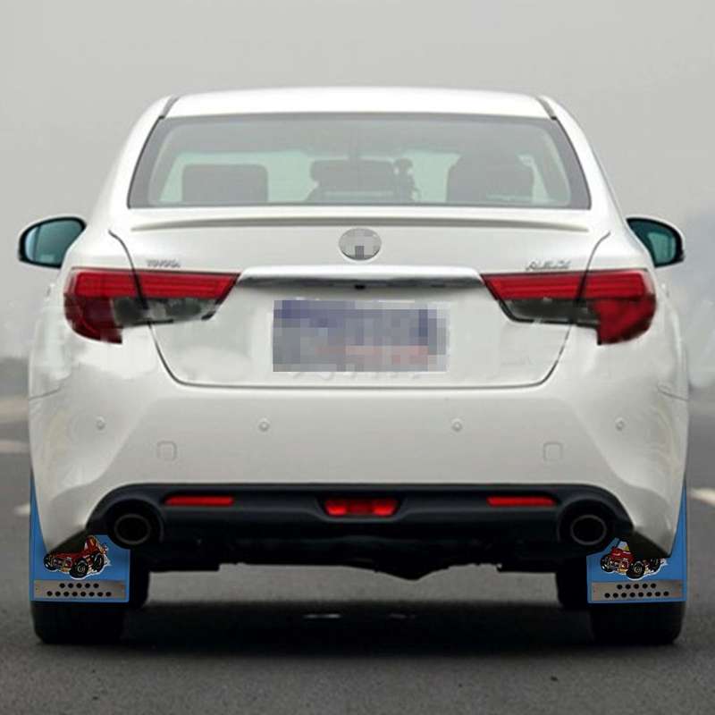 2 PCS WS-003 Premium Heavy Duty Molded Splash Mud Flaps Auto Front and Rear Guards, Small Size, R...