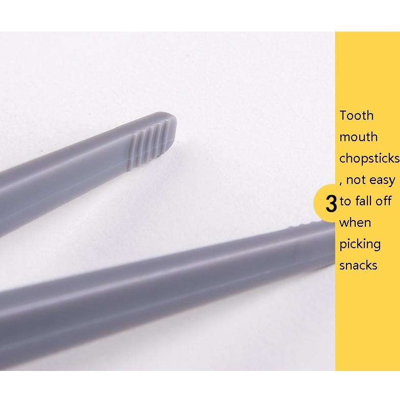 20 PCS 023 Lazy Auxiliary Finger Chopsticks Anti-Dirty Hand Clip Snack Chopsticks(Black)