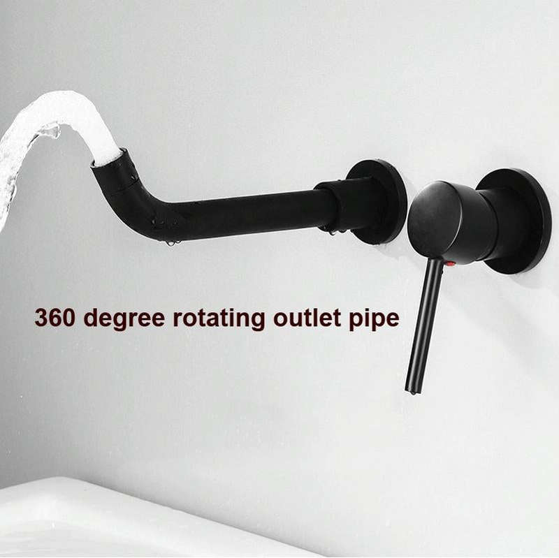 In-wall Hidden Concealed Faucet Hot and Cold Copper Mixing Valve, Specification: Silver Conjoined