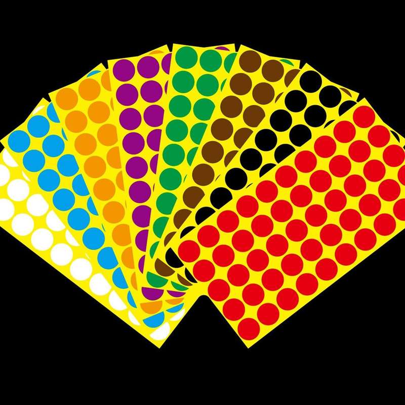 1000 PCS Round Shape Self-adhesive Colorful Mark Sticker Mark Label(Black)