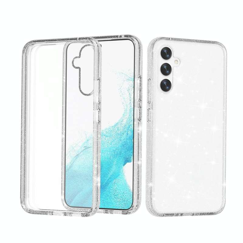 For Samsung Galaxy A34 5G Shockproof Terminator Glitter Powder Phone Case(White)