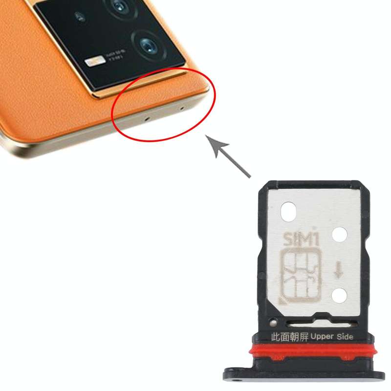 For vivo iQOO Neo6 SIM Card Tray + SIM Card Tray (Black)