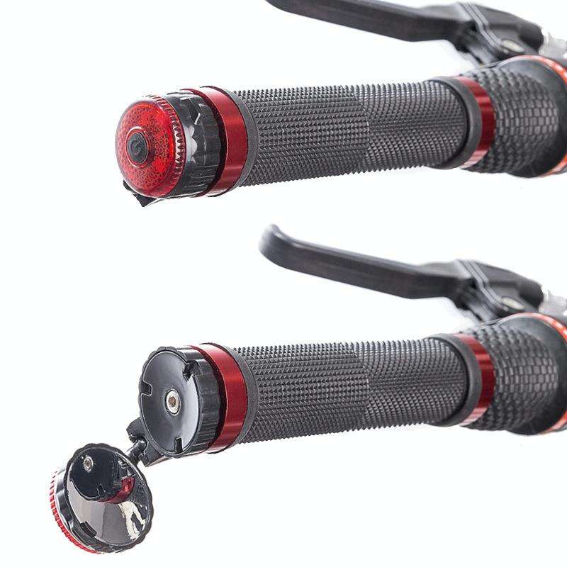 Bicycle Handlebar Folding Rearview Mirror, Color: With Light