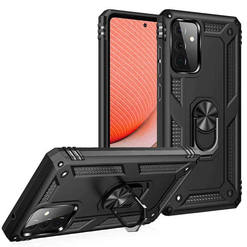 For Samsung Galaxy A72 5G / 4G Shockproof TPU + PC Protective Case with 360 Degree Rotating Holde...