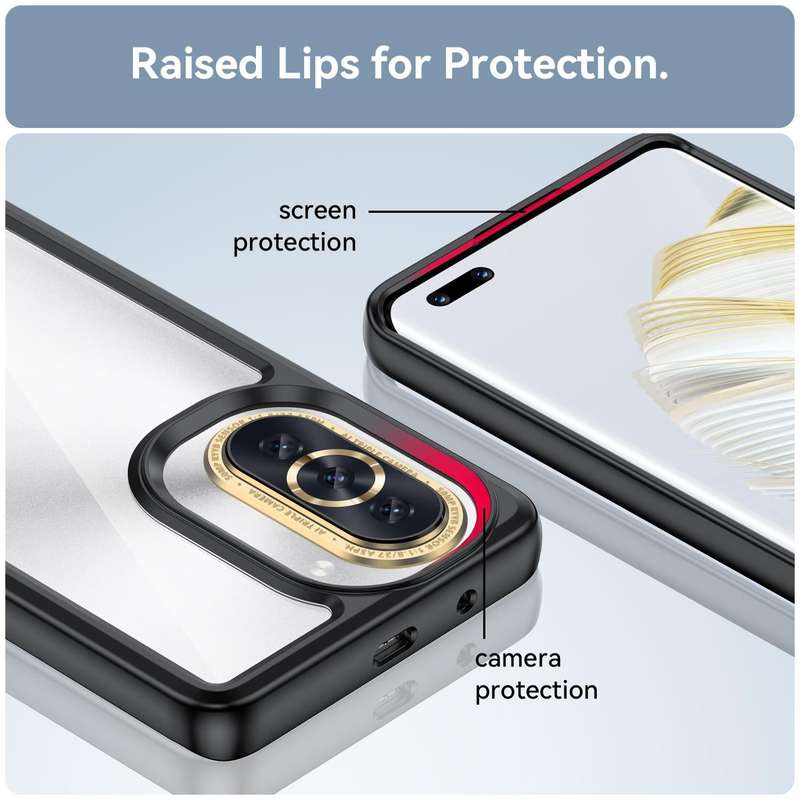 For Huawei nova 10 Pro Colorful Series Acrylic + TPU Phone Case(Black)