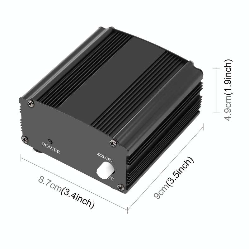 PULUZ 48V Phantom Power Supply for Condenser Microphone(Black)