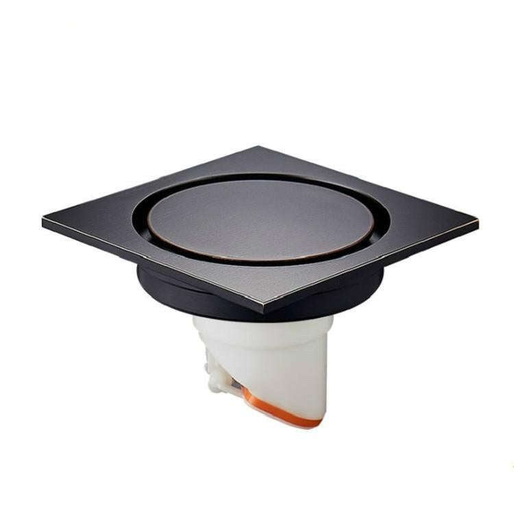 Kitchen Toilet Sewer Deodorant Anti-flooding Anti-odor Invisible Floor Drain(Black Bronze)