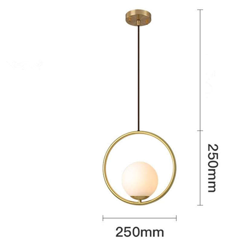 Restaurant Chandelier Single Head Creative Personality Simple Modern Copper Lamp without Light So...