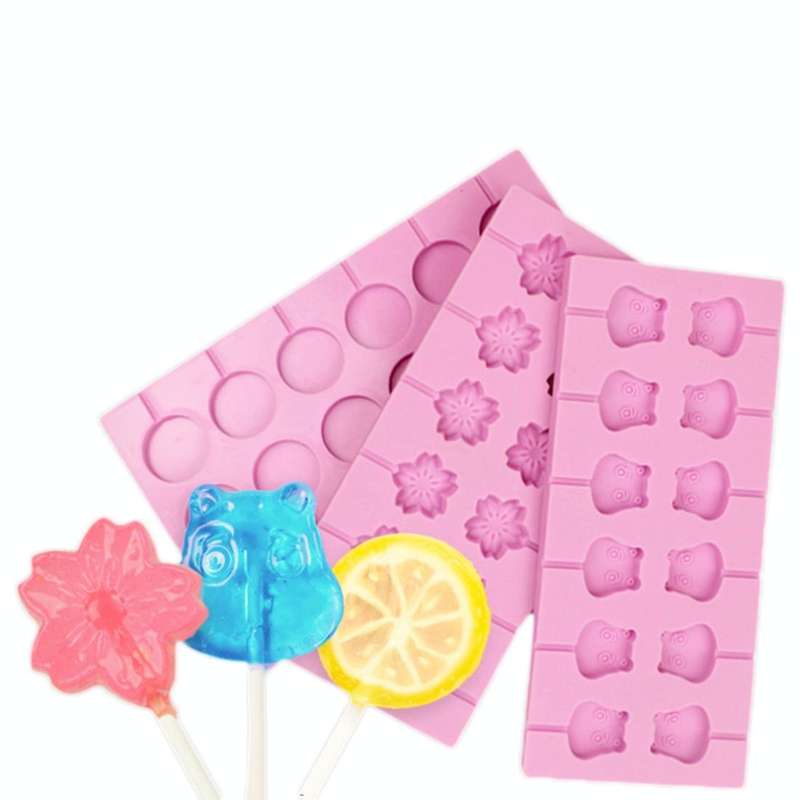 12-Capacity DIY Silicone Lollipop Chocolate Molds(Cow Shape)