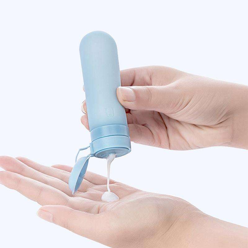 Travel Silicone Dispensing Bottle Travel Cosmetic Lotion Shampoo Bath Dew Cream Skin Care Product...