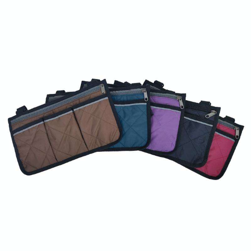 Walking Aid Wheelchair Armrest Side Storage Bag Car Storage Hanging Bag(Red Wine)