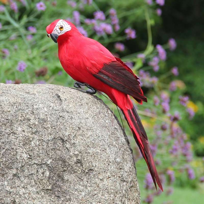 25cm Simulation Parrot Simulation Macaw Horticultural Decoration (Red)