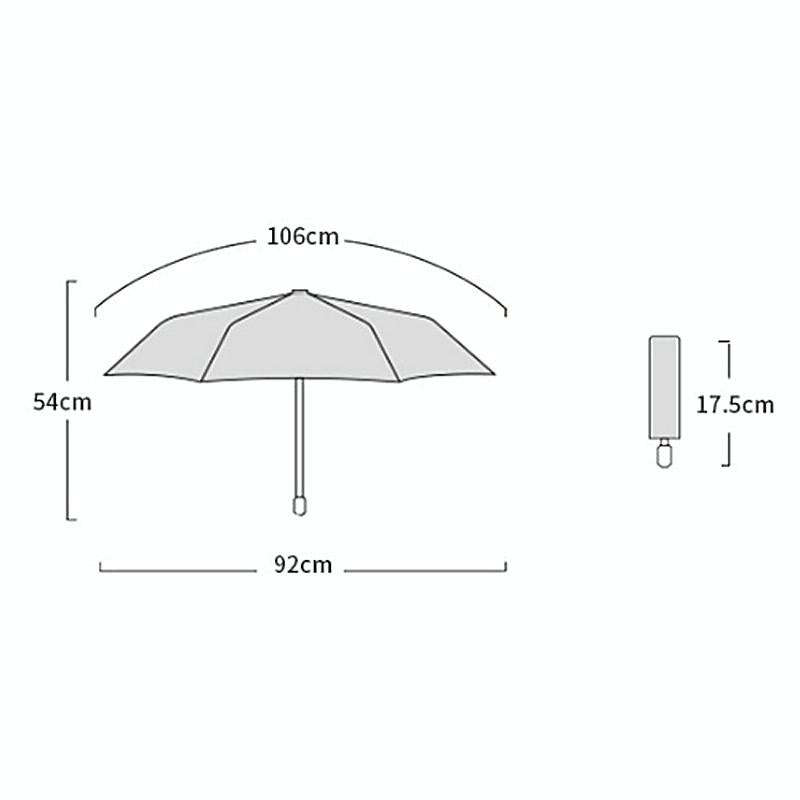 Mini Pocket 5 Folding Umbrella UV Protection Black Plastic Umbrella(Purple)