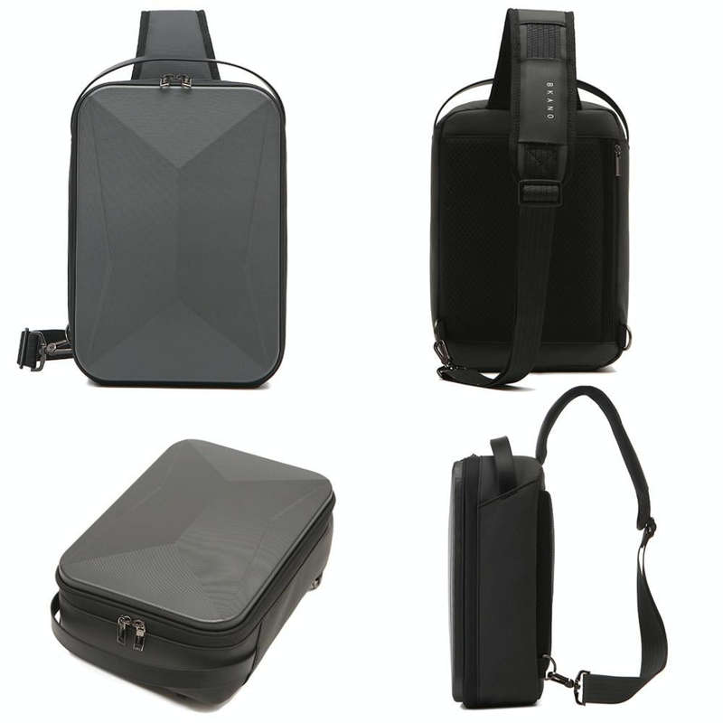 For DJI Mini 3 / Mini 3 Pro Hard Shell Storage Bag Box Chest Bag Shoulder Bag Messenger Bag(Silver)