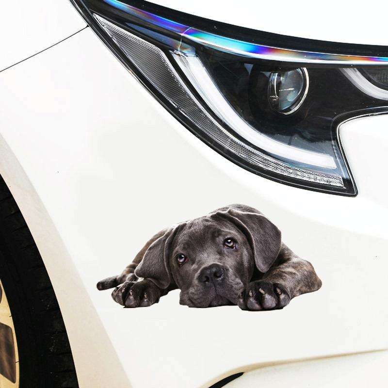 Style 1 Large 3D Simulation Dog Car Stickers Rain-Proof Sunscreen Car Sticker Scratch Shaving Dec...