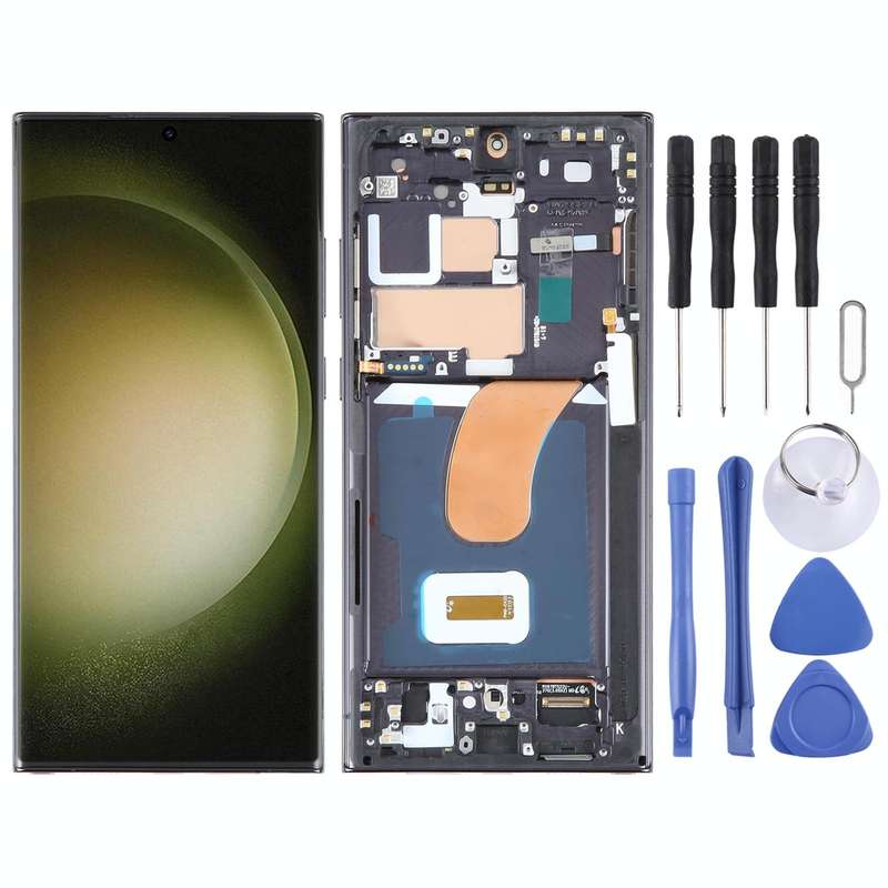 For Samsung Galaxy S23 Ultra 5G SM-S918B EU Edition 6.78 inch OLED LCD Screen Digitizer Full Asse...
