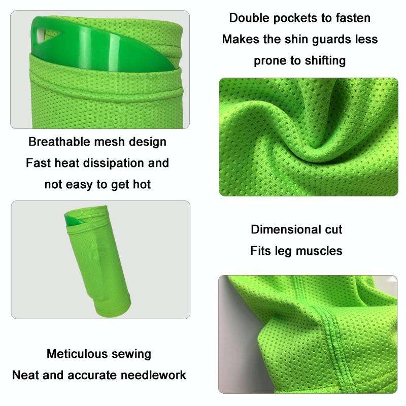 Football Shin Pads + Socks Sports Protective Equipment, Color: White (M)