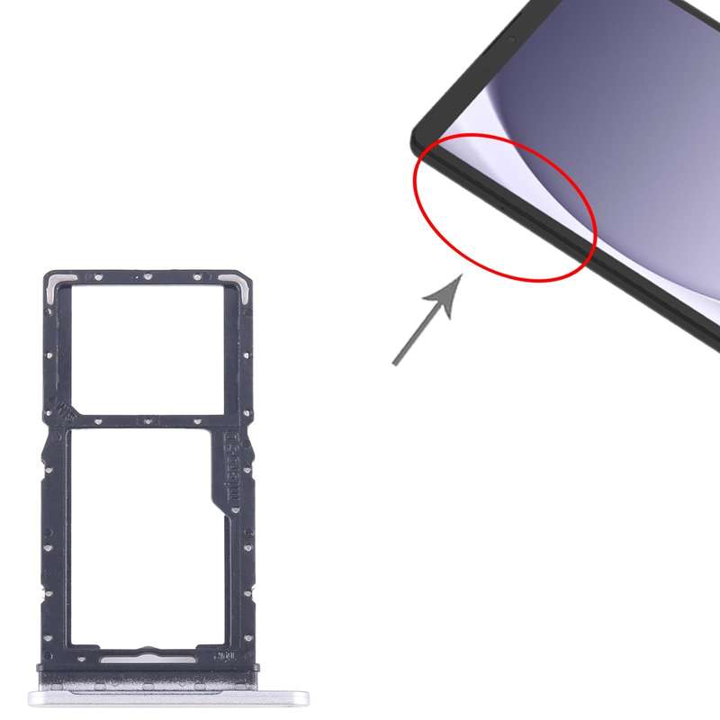 For Samsung Galaxy Tab A9 SM-X115 Original SIM + Micro SD Card Tray (Silver)