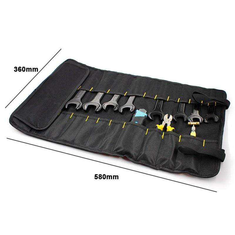 Multi-function Waterproof Oxford Carrying Folding Roll Bags Portable Storage Tool Bag(Black)