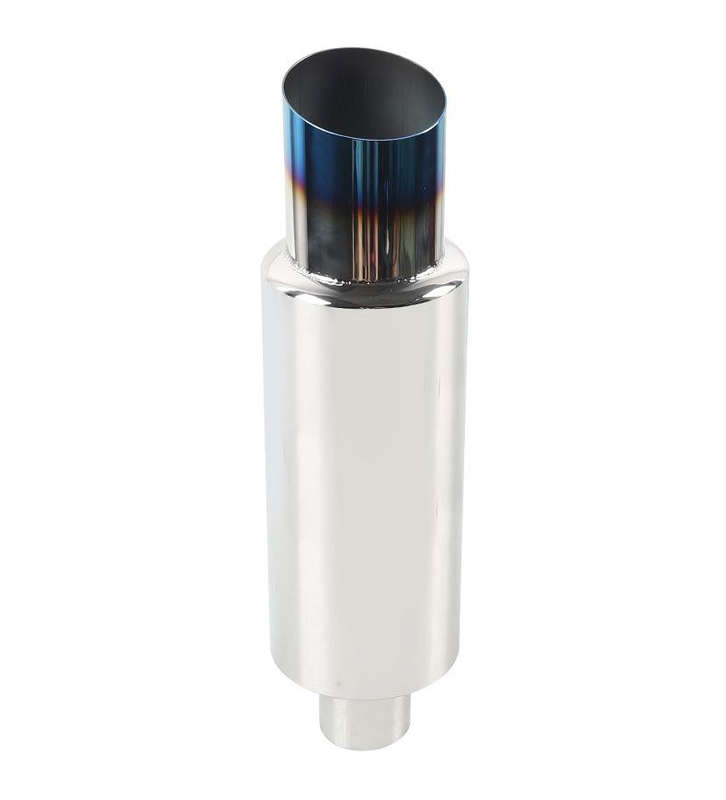 Universal Car / Motorcycles Stainless Exhaust Pipe Muffler 2 inch to 3 inch Bevel Tail Grilled Bl...