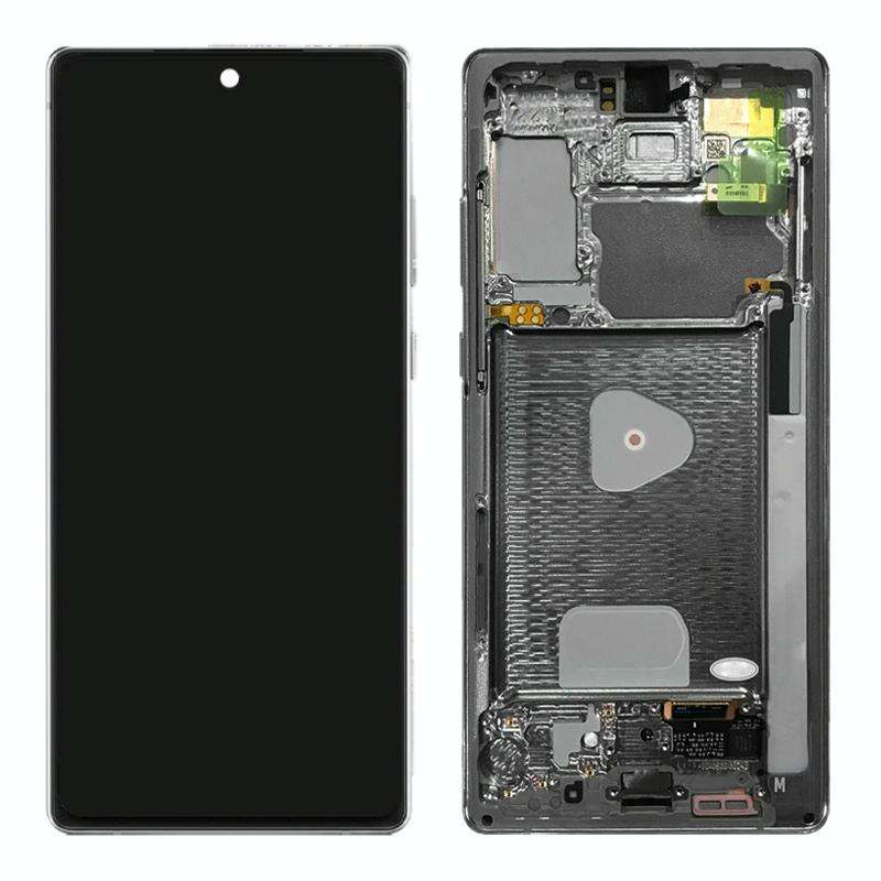 Original LCD Screen for Samsung Galaxy Note20 4G SM-N980 Digitizer Full Assembly With Frame (Silver)
