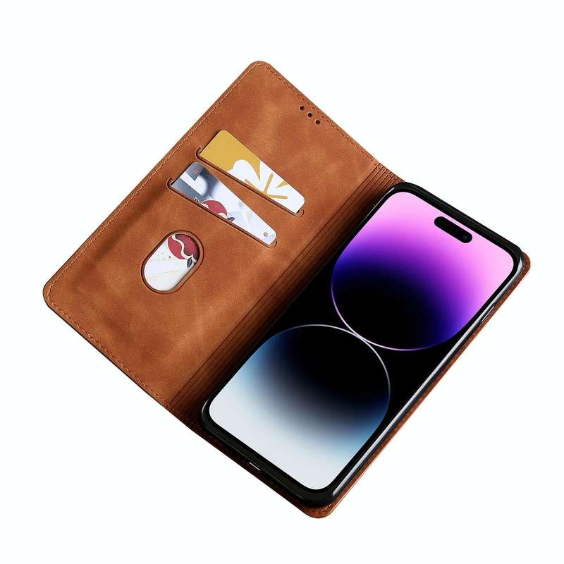 For vivo Y35 4G / Y22 / Y22s Skin Feel Magnetic Leather Phone Case(Light Brown)