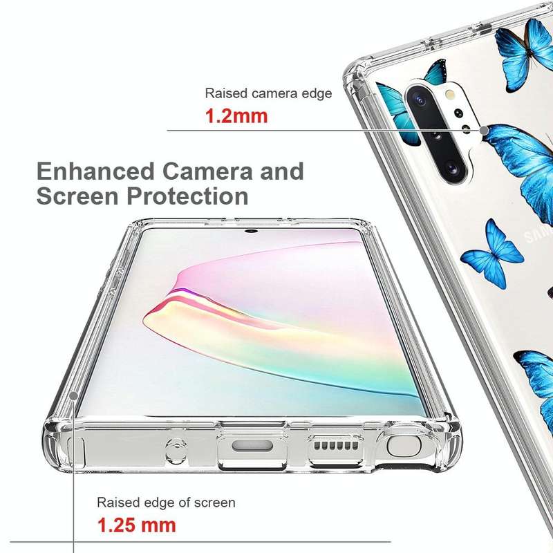 For Samsung Galaxy Note 10 Plus 2 in 1 High Transparent Painted Shockproof PC + TPU Protective Ca...