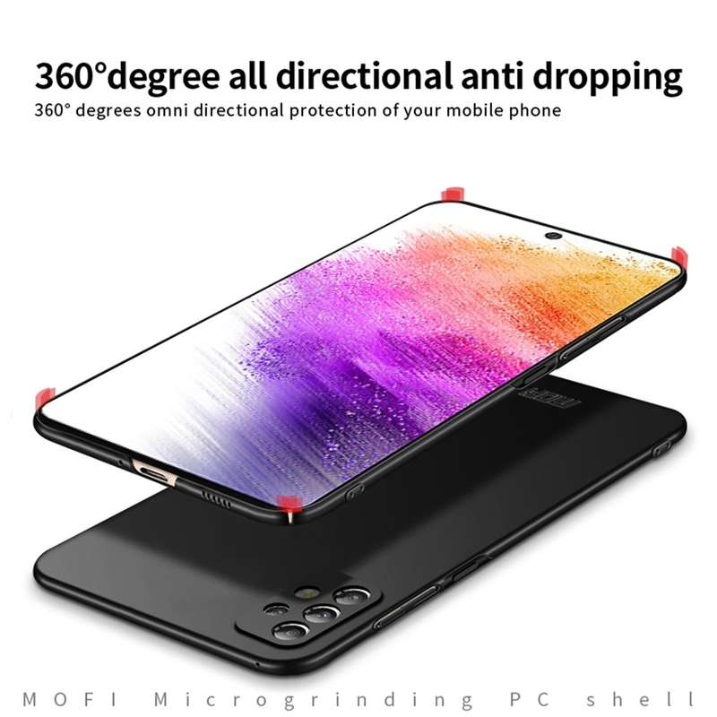 For Samsung Galaxy A73 5G MOFI Frosted PC Ultra-thin Hard Phone Case(Black)