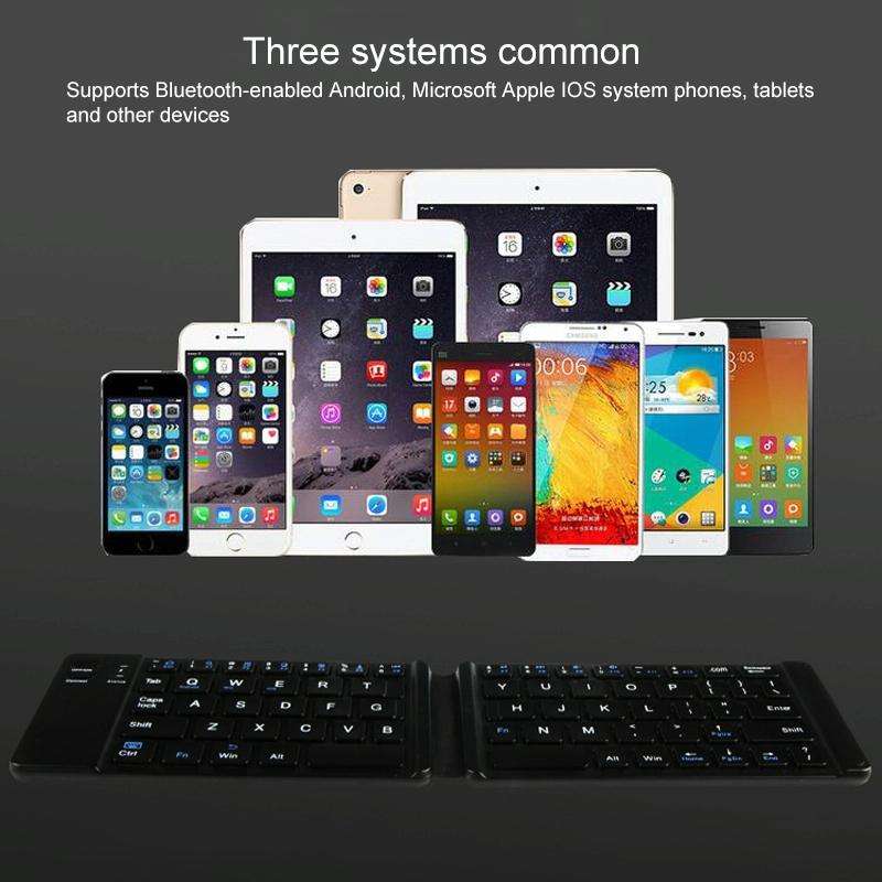 K018 USB Charging Foldable 67 Keys Bluetooth Wireless Keyboard (Silver)