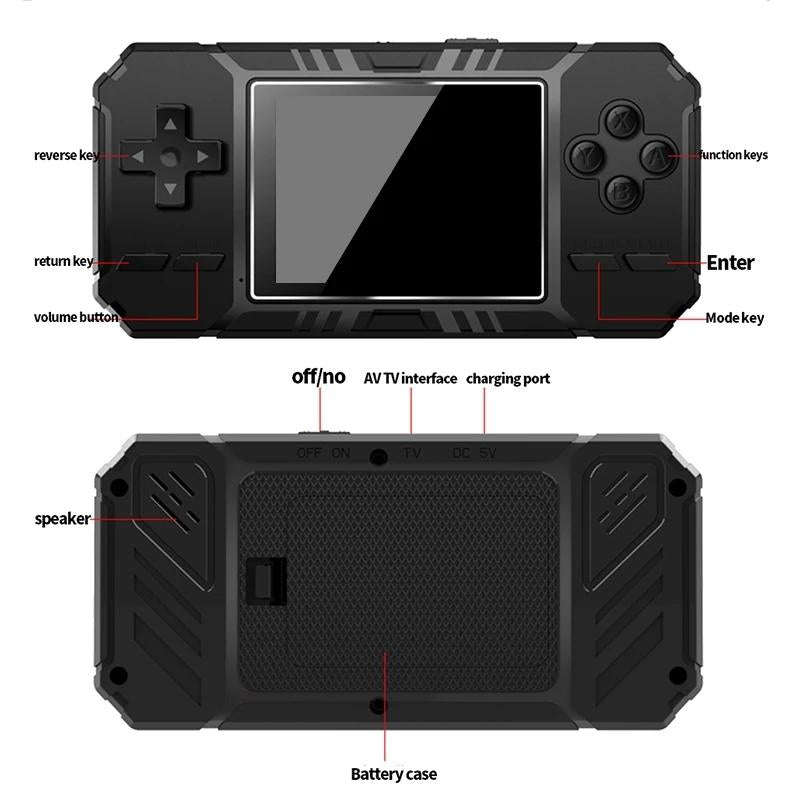 S8 3.0 inch Screen Classic Handheld Game Console Built-in 520 Games(Black)