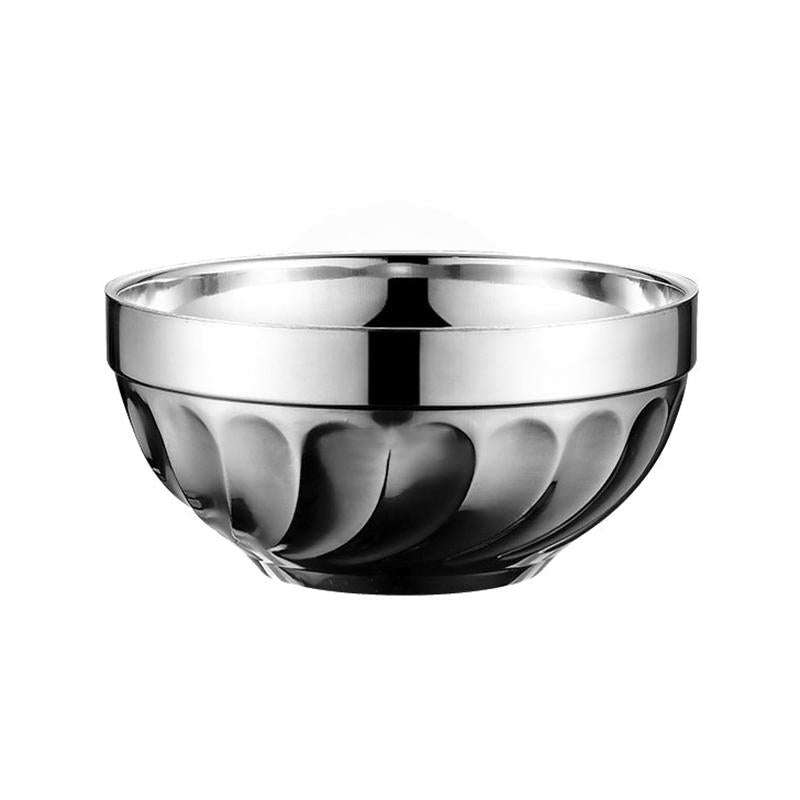 12cm 304 Stainless Steel Bowl Double Walled Insulated Bowl Anti-fall Lilium Bowl