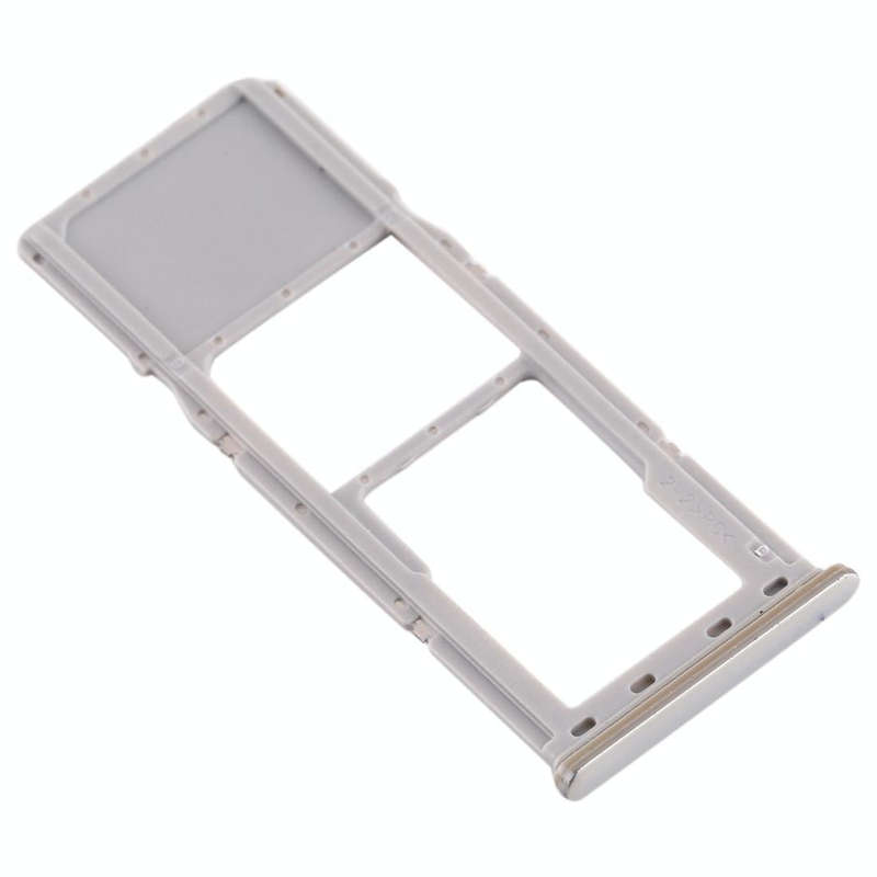 For Galaxy A70 SIM Card Tray + Micro SD Card Tray (Silver)