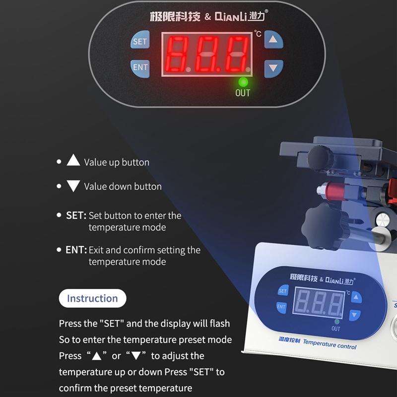 QianLi 3 in 1 Multifunctional 7 inch LCD Screen Separator Machine, Plug:US