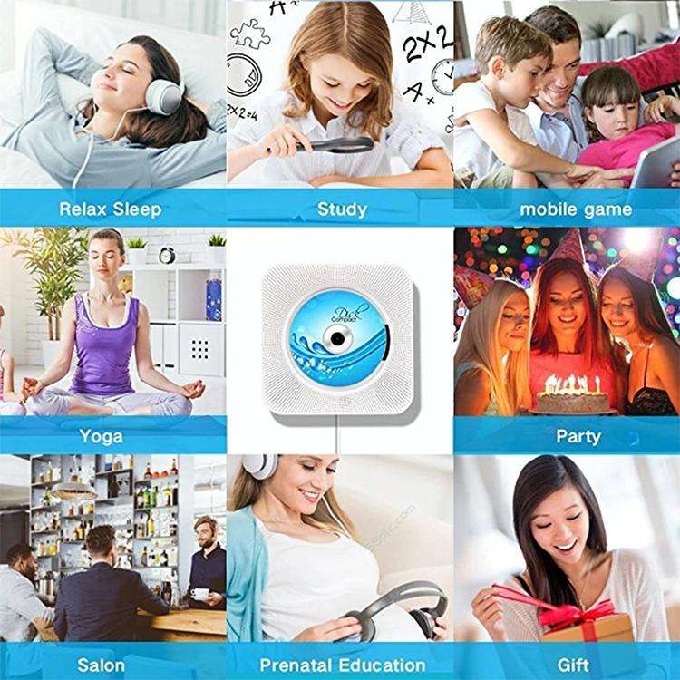 The Second Generation Portable Digital Display Bluetooth Speaker CD Player with Remote Control (W...