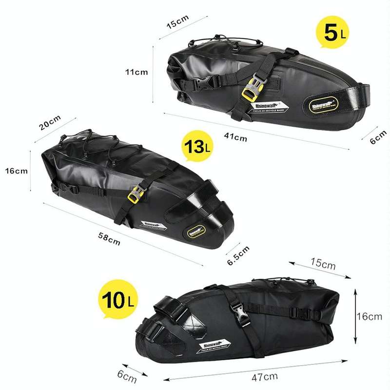 Rhinowalk RK19511 Full Waterproof Bicycle Saddle Tail Bag Big Capacity Road Bike Bag, Colour: RK1...