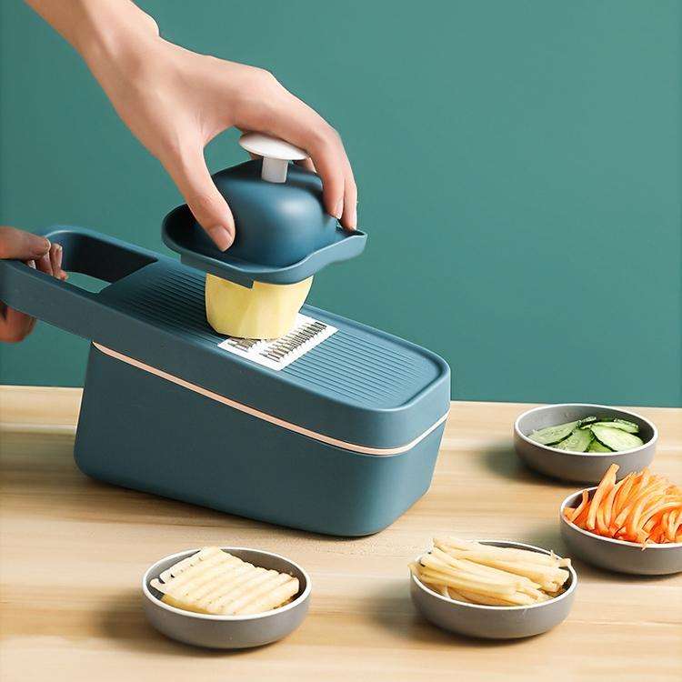 Multifunctional Vegetable Cutter Kitchen Potato Slicing Radish Shredder(Gray)
