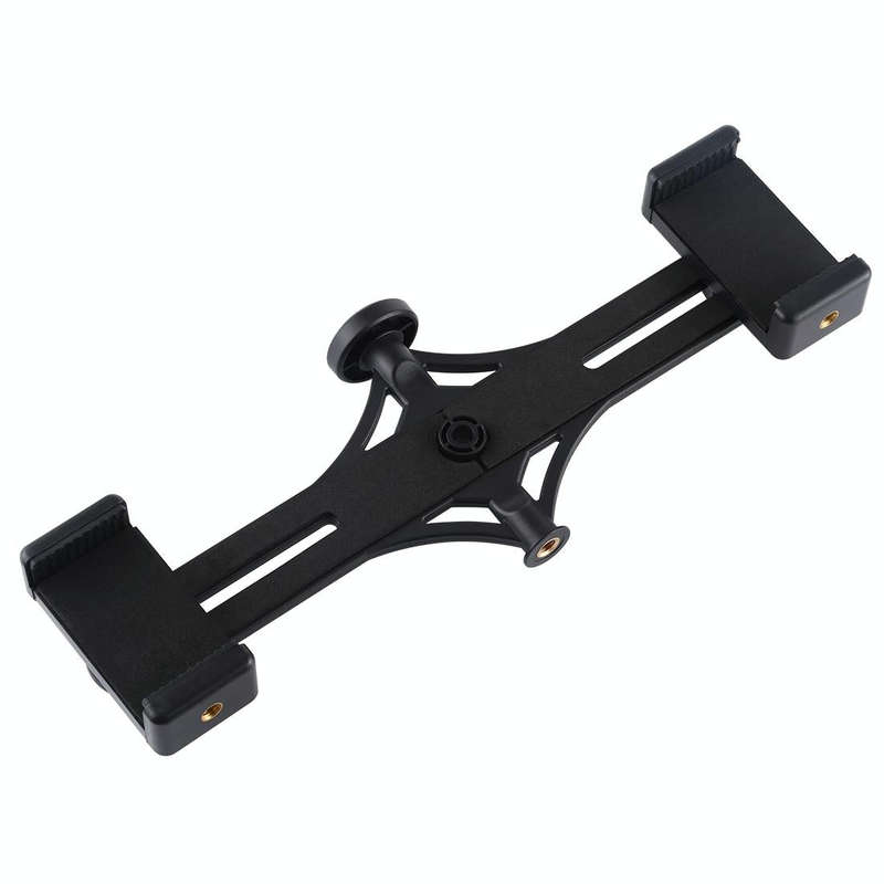 PULUZ Live Broadcast Dual Phone Brackets Horizontal Holder for iPhone, Galaxy, Huawei, Xiaomi, So...
