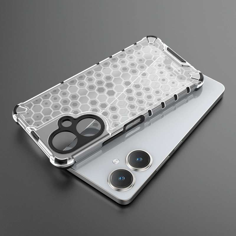For vivo Y27 4G Global Shockproof Honeycomb PC + TPU Phone Case(White)