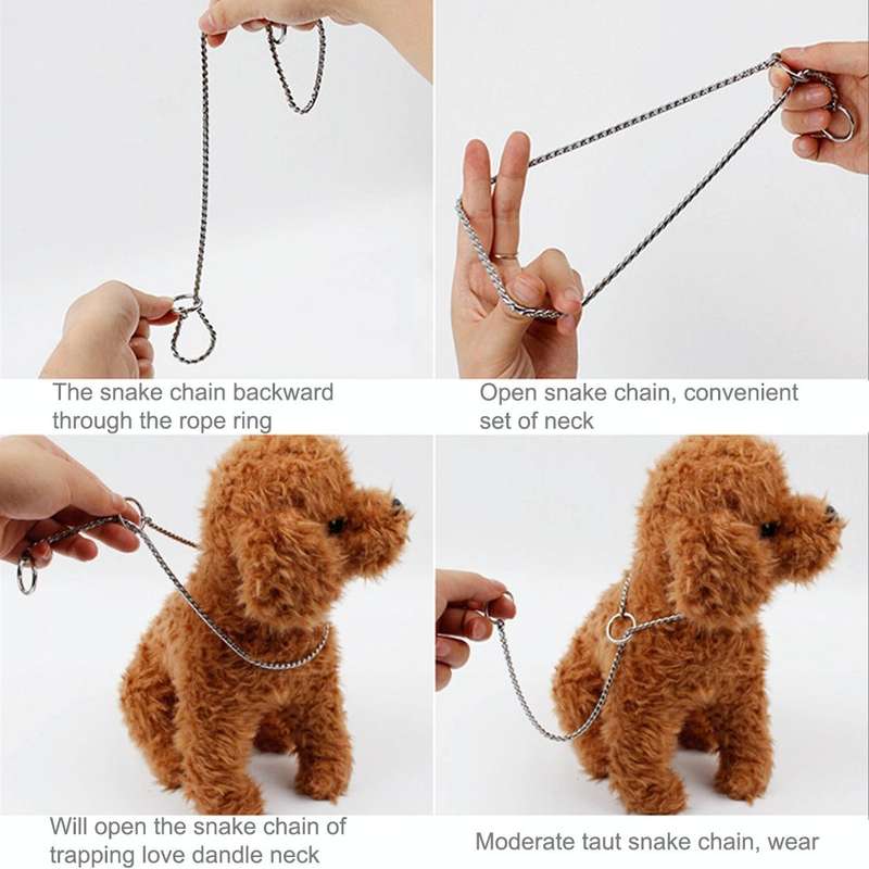 50cm x 4mm Pet P Chain Pet Collars Pet Neck Strap Dog Neckband Snake Chain Dog Chain Dog Collar
