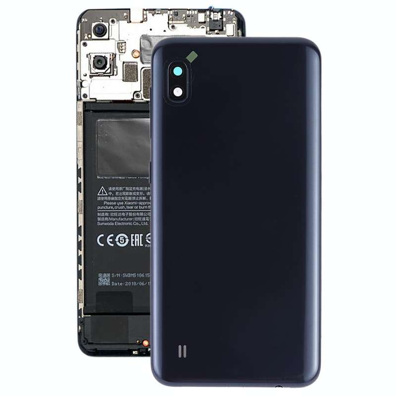 For Galaxy A10 SM-A105F/DS, SM-A105G/DS Battery Back Cover with Camera Lens & Side Keys (Black)
