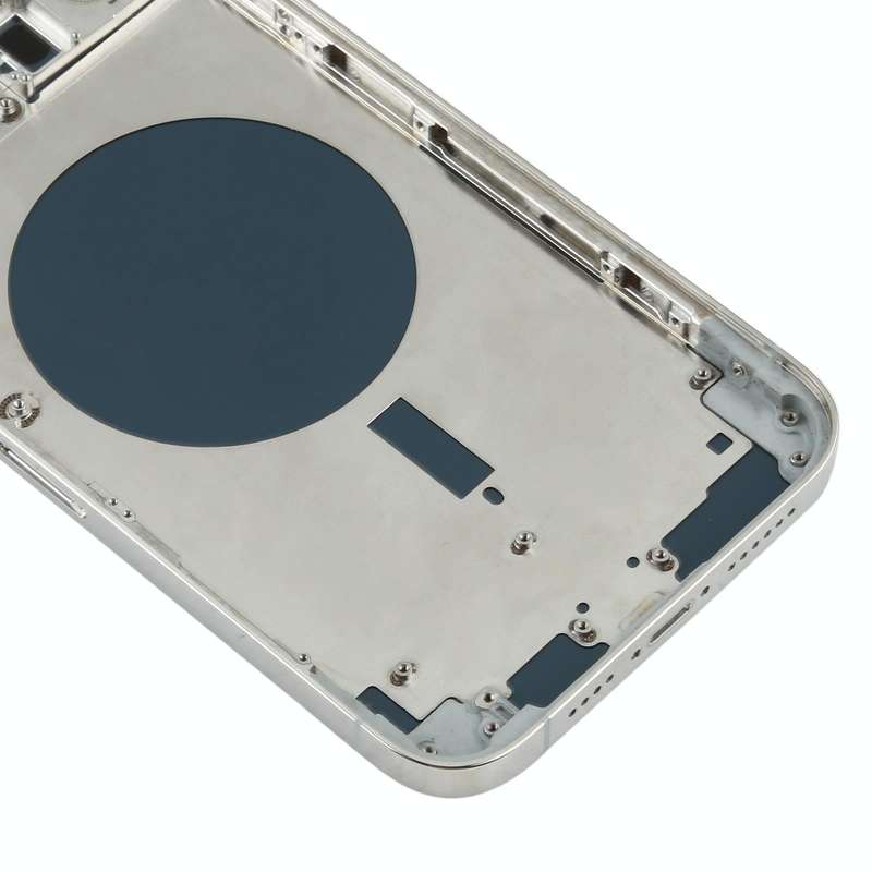 Back Housing Cover with SIM Card Tray & Side keys & Camera Lens for iPhone 12 Pro Max(White)