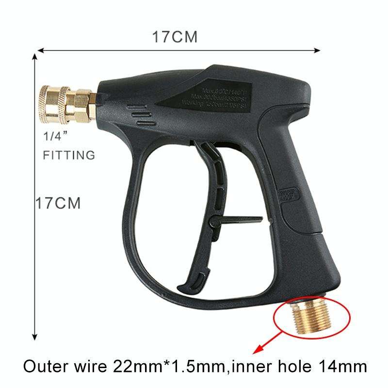 High Pressure Car Wash Foam Gun Soap Foamer Generator Water Sprayer Gun, Outer Wire: 22 x 1.5, In...