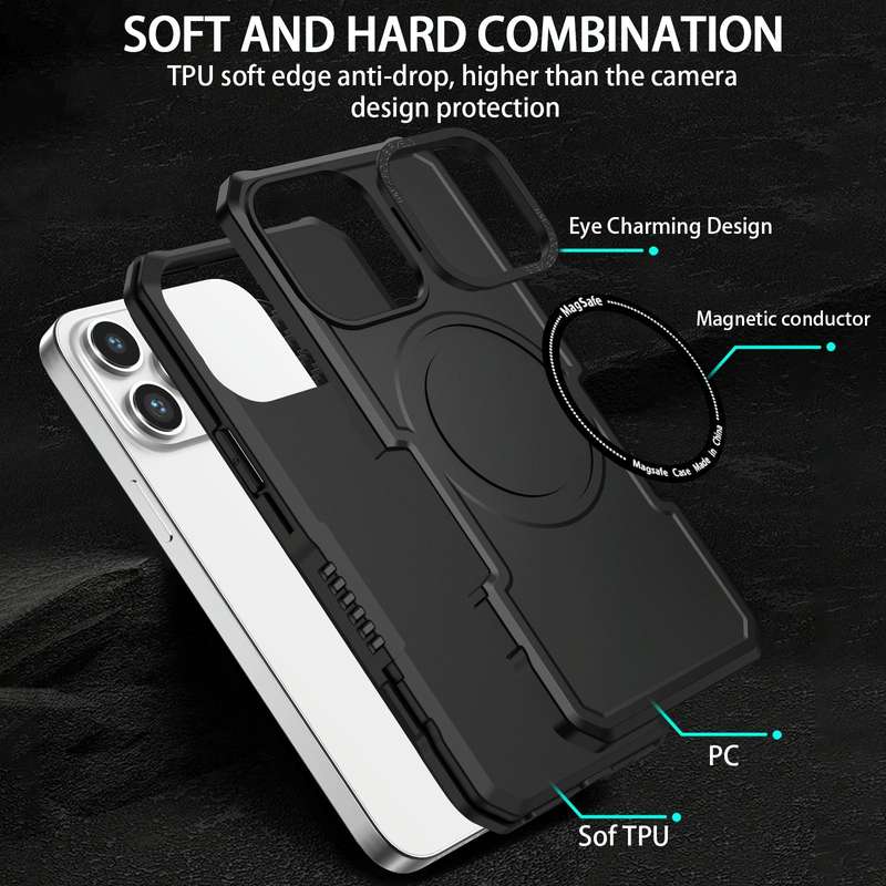 For iPhone 11 MagSafe Shockproof Armor Phone Case(Black)