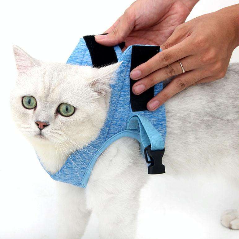 Cat Leash Pet Chest Harness Leash, Size: L(Grey)