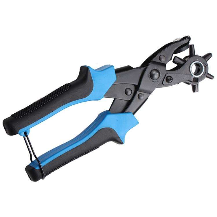 Multifunctional Belt Hole Puncher with 6 Holes Leather Hole Punch for Leather Belts Cards Paper F...