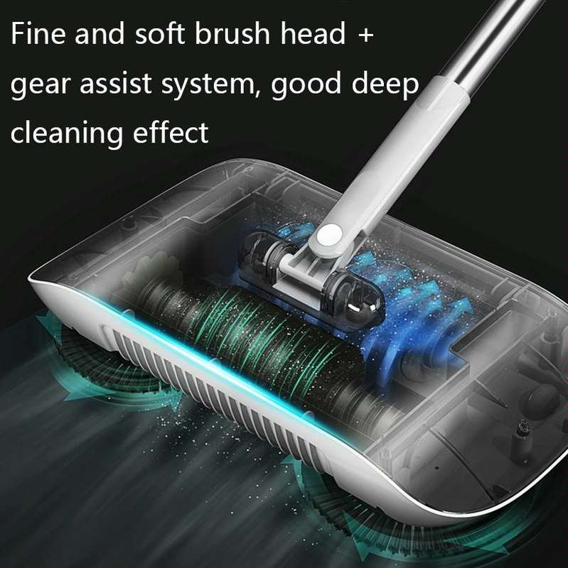 X2 Gear-assisted Walk-behind Sweeper, Specification: with 3 Rags(Blue)