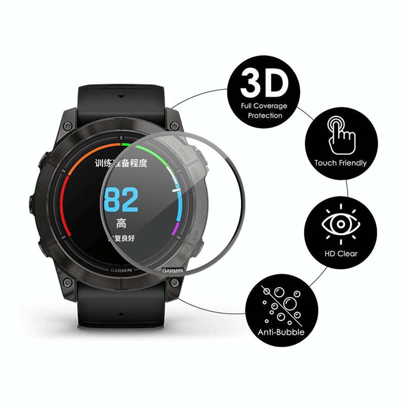 For Garmin Epix Pro Gen 2 47mm 10pcs ENKAY 3D Full Coverage Soft PC Edge + PMMA HD Screen Protect...