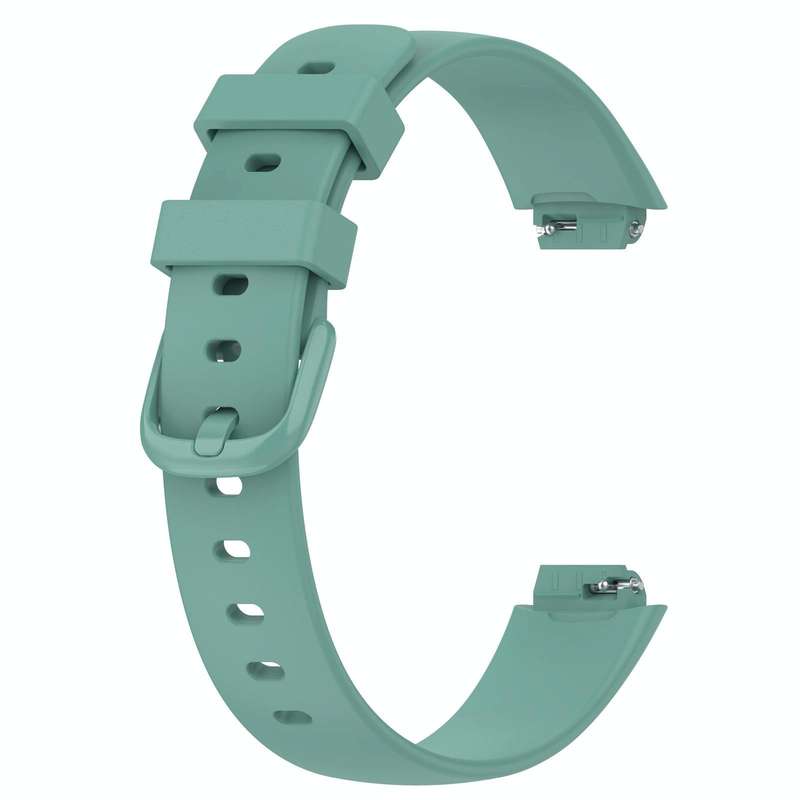 For Fitbit Inspire 3 Solid Color Silicone Watch Band, Size:L(Green)